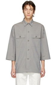 Lemaire - Grey Poplin Tropical Shirt