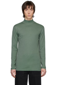 Lemaire - Green Rib Knit Turtleneck