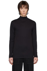 Lemaire - Black Rib Knit Turtleneck