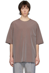 Lemaire - Burgundy Half-Sleeve T-Shirt