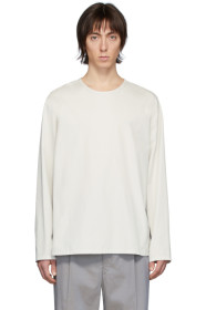 Lemaire - Off-White Poplin Long Sleeve T-Shirt