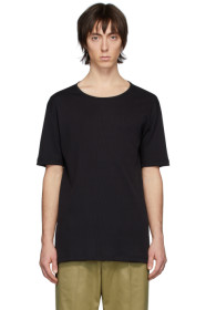 Lemaire - Black Rib Knit T-Shirt