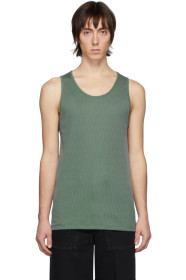 Lemaire - Green Rib Knit Tank Top