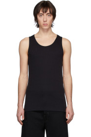 Lemaire - Black Rib Knit Tank Top