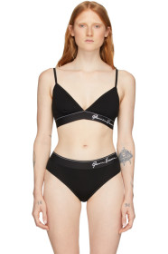 Versace Underwear - Black Signature Triangle Bra