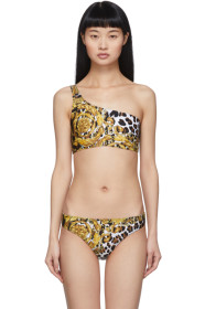Versace Underwear - Multicolor Barocco Animal Bikini Top