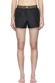 Versace Underwear - Black Greek Key Swim Shorts