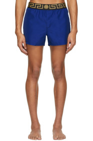 Versace Underwear - Blue Greek Key Swim Shorts