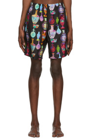 Versace Underwear - Black Seven Vessels Print Swim Shorts