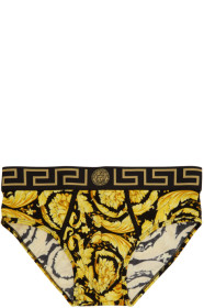 Versace Underwear - Black & Gold Barocco Briefs