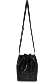 Mansur Gavriel - Black Croc Mini Bucket Bag