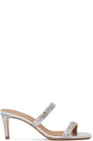 Mansur Gavriel - Silver Glitter Fino Sandals