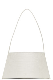 Low Classic - Sac à bandoulière embossé façon croco blanc Curve