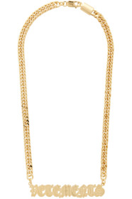 VETEMENTS - Gold Logo Script Necklace
