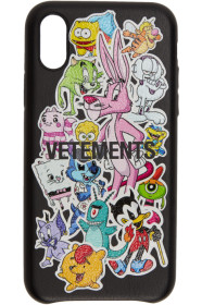 VETEMENTS - Étui pour iPhone XS Max noir Monsters