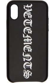 VETEMENTS - Étui pour iPhone XS Max noir Vertical Logo