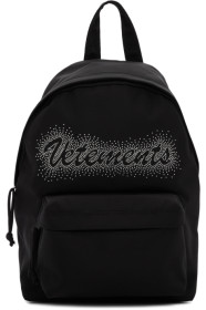 VETEMENTS - Sac à dos noir Studded Logo