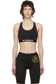 VETEMENTS - Soutien-gorge de sport noir Russian Police