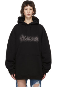 VETEMENTS - Pull à capuche noir Bling Bling