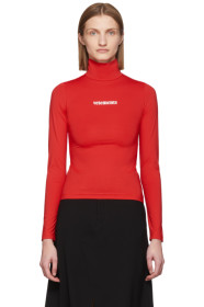 VETEMENTS - Col roulé à logo rouge