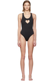 VETEMENTS - Maillot de bain une pièce noir Heart