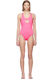 VETEMENTS - Maillot de bain une pièce rose Heart