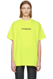 VETEMENTS - 黄色 Postal 徽标 T 恤