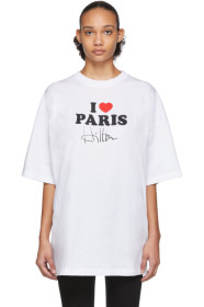 VETEMENTS - 白色“I Love Paris” T 恤