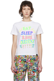 VETEMENTS - 白色“Eat, Sleep, Rave, Repeat” T 恤
