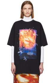 VETEMENTS - Black STAR WARS Edition Movie Poster T-Shirt