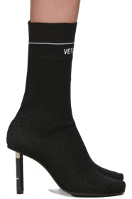 VETEMENTS - Bottes scintillantes noires Darth Vader édition STAR WARS