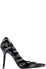 VETEMENTS - Escarpins noirs et blancs All-Over Logo édition STAR WARS