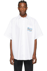 VETEMENTS - White 'Capitalism' Short Sleeve Shirt