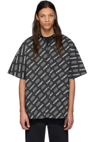 VETEMENTS - Black STAR WARS Edition All Over Logo Short Sleeve Shirt