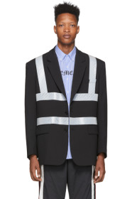 VETEMENTS - Black Reflector Tailored Jacket