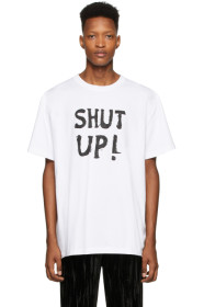 VETEMENTS - White 'Shut Up' T-Shirt