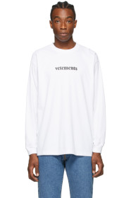 VETEMENTS - White Logo Long Sleeve T-Shirt