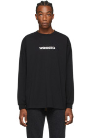 VETEMENTS - Black Logo Long Sleeve T-Shirt