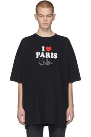 VETEMENTS - SSENSE Exclusive Black 'I Love Paris' T-Shirt