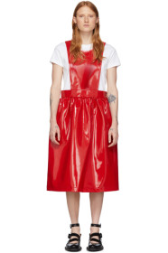 Comme des Garçons Girl - Robe en cuir synthétique verni rouge