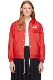 Comme des Garçons Girl - Blouson de coach à logo rouge