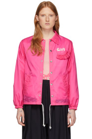 Comme des Garçons Girl - Blouson de coach à logo rose