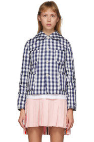 Comme des Garçons Girl - Navy & White Check Peter Pan Collar Jacket