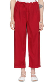 Comme des Garçons Girl - Pantalon écourté rouge Tropical