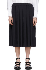 Comme des Garçons Girl - Jupe plissée en sergé bleu marine