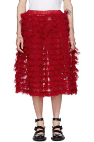 Comme des Garçons Girl - Red Tulle Ruffle Skirt