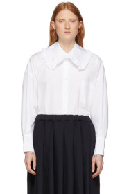 Comme des Garçons Girl - Chemise blanche Square Collar Ruffle
