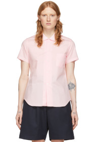 Comme des Garçons Girl - Pink Peter Pan Collar Short Sleeve Shirt