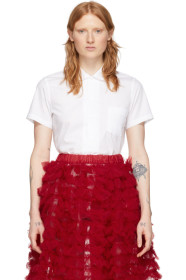Comme des Garçons Girl - White Peter Pan Collar Short Sleeve Shirt