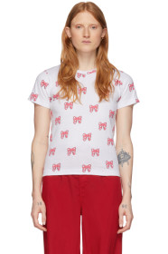 Comme des Garçons Girl - T-shirt blanc All Over Ribbons édition Disney